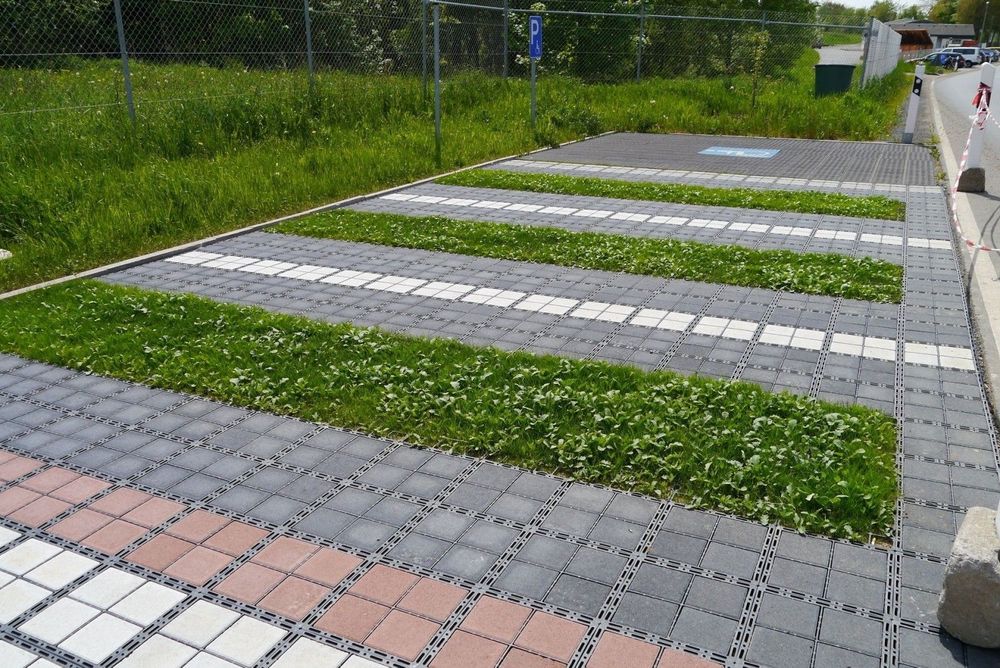 Ecoraster als Anwendung auf Parkplätzen