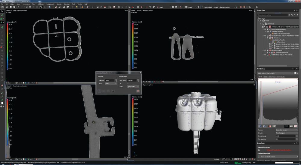 X-ray-computed tomography: defect analysis