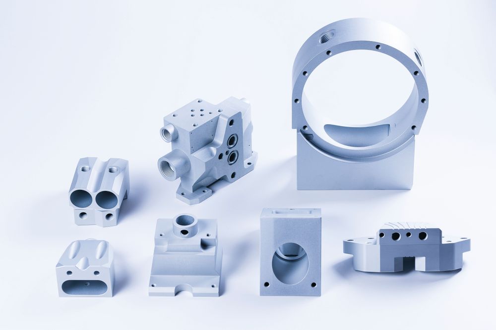 CNC-milled aluminium parts